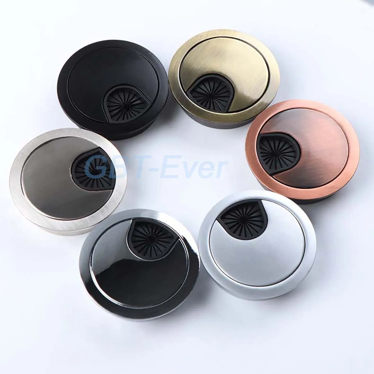 1Pcs Zinc Alloy Wire Hole Cover Outlet Port Table Computer PC Desk Round Cable Grommet Line Holder 35mm/50mm/53mm