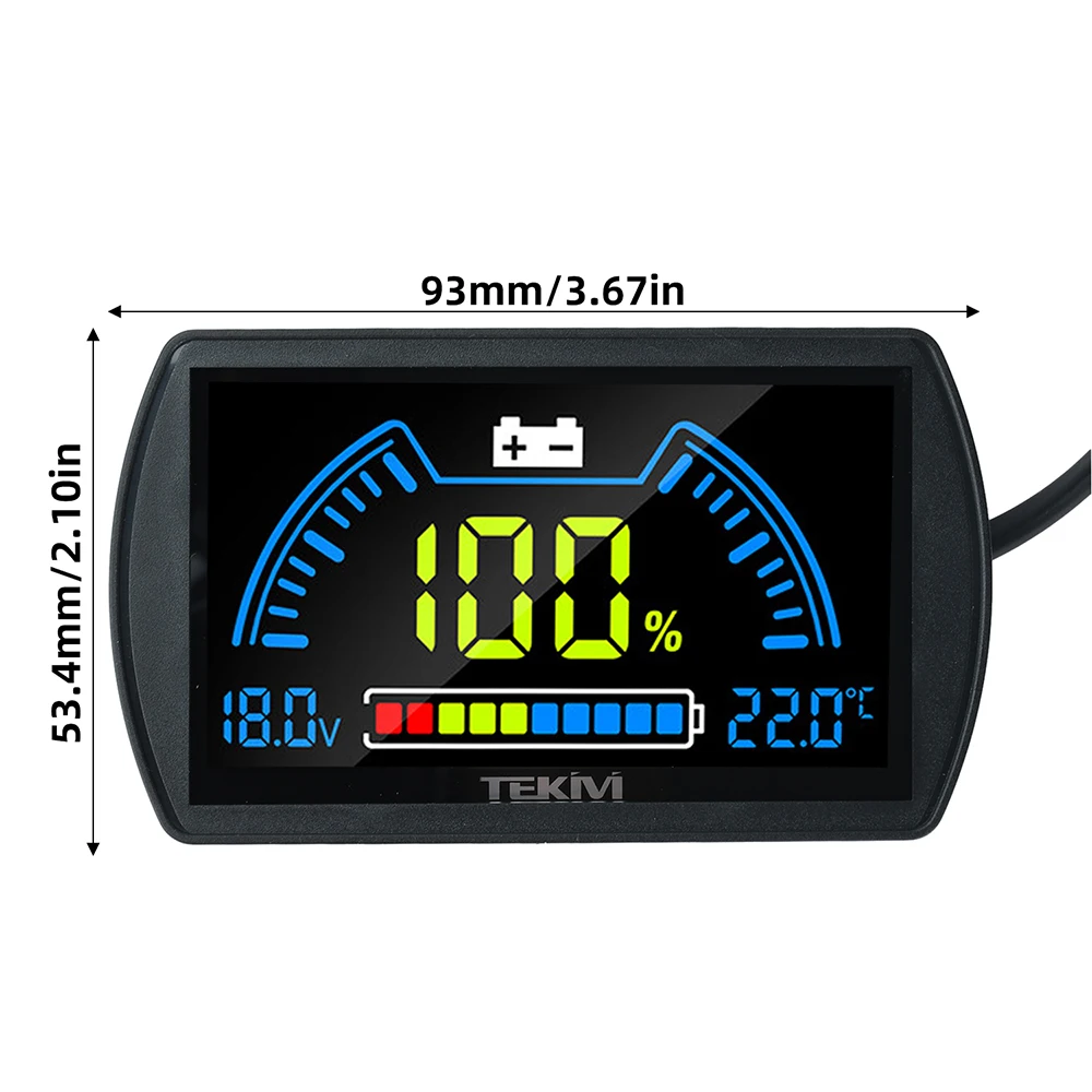 DC 7-100V LCD Digital Voltage Power Meter Battery Indicator Battery Voltage Meter for Lithium Acid and Iron Phosphate Batteries