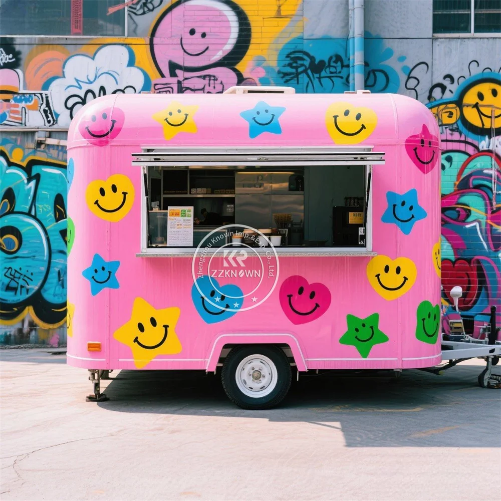 

Ce Certified Food Truck Trailer Catering Cart Restaurant Shop Coffee Kiosk Street Fast Food Trailer With Full Kitchen