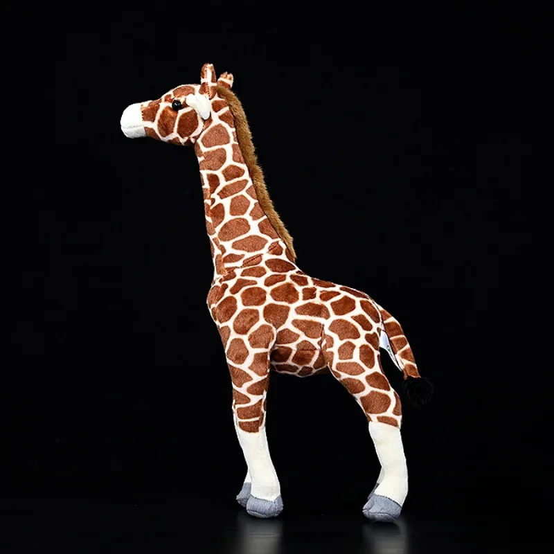 33cm vida real girafa brinquedos de pelúcia bonito bonecas animais de pelúcia simulação macia girafa boneca presente aniversário crianças brinquedo decoração do quarto