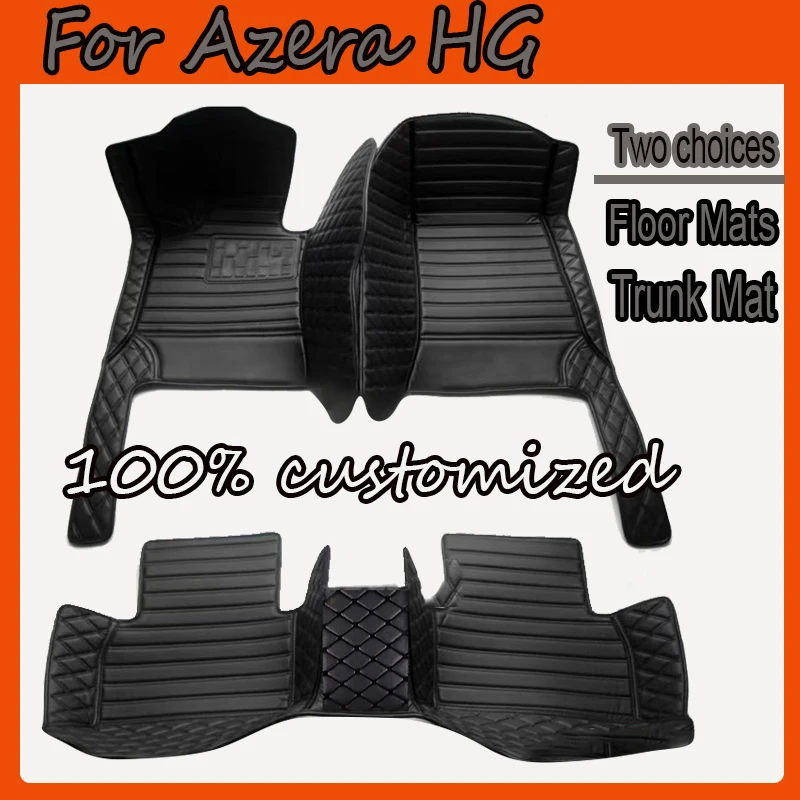 Car Floor Mat For Hyundai Grandeur Azera HG 2012 2013 2014 2015 2016 2017 Waterproof Pad Car Mats Foot Covers Car Accessories