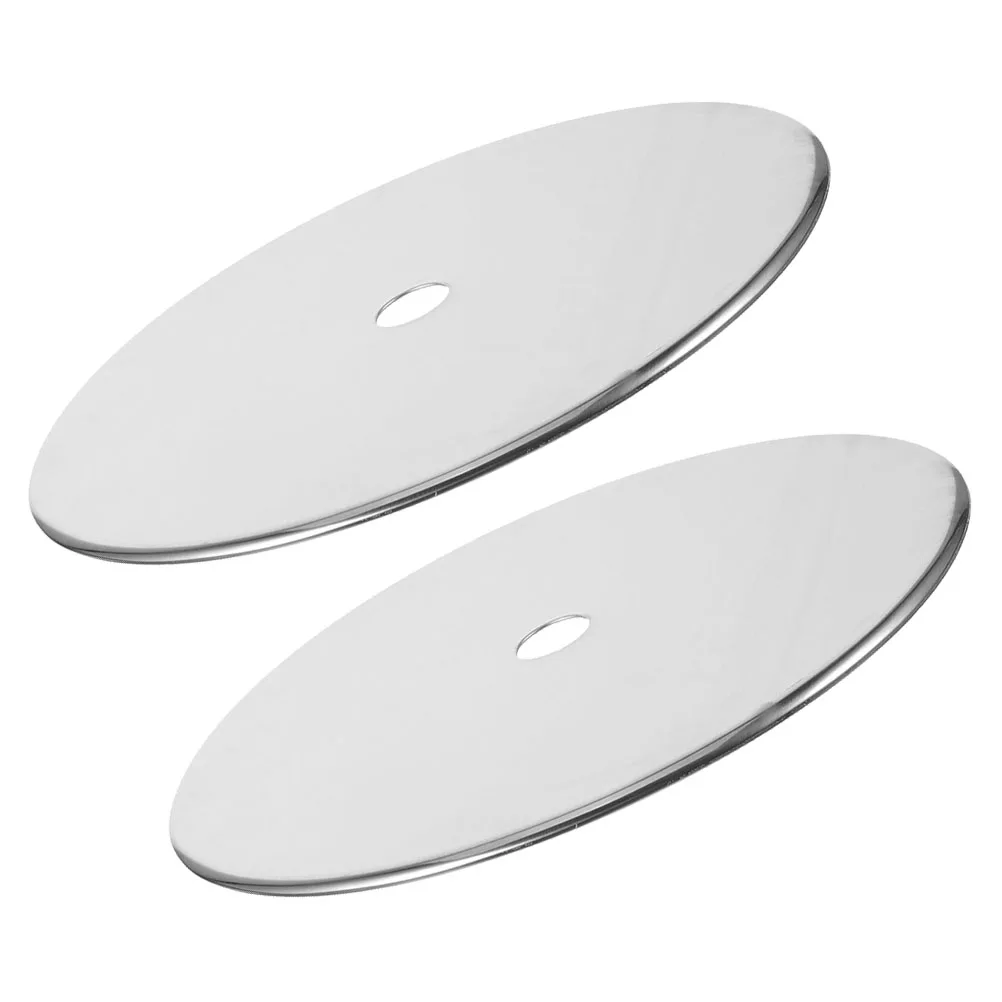 

2pcs Electromagnetic Stove Round Cover Stainless Steel Thickened Sinking Ring Heat Diffuser Adapter Plate for Hotpot Kitchen Bar