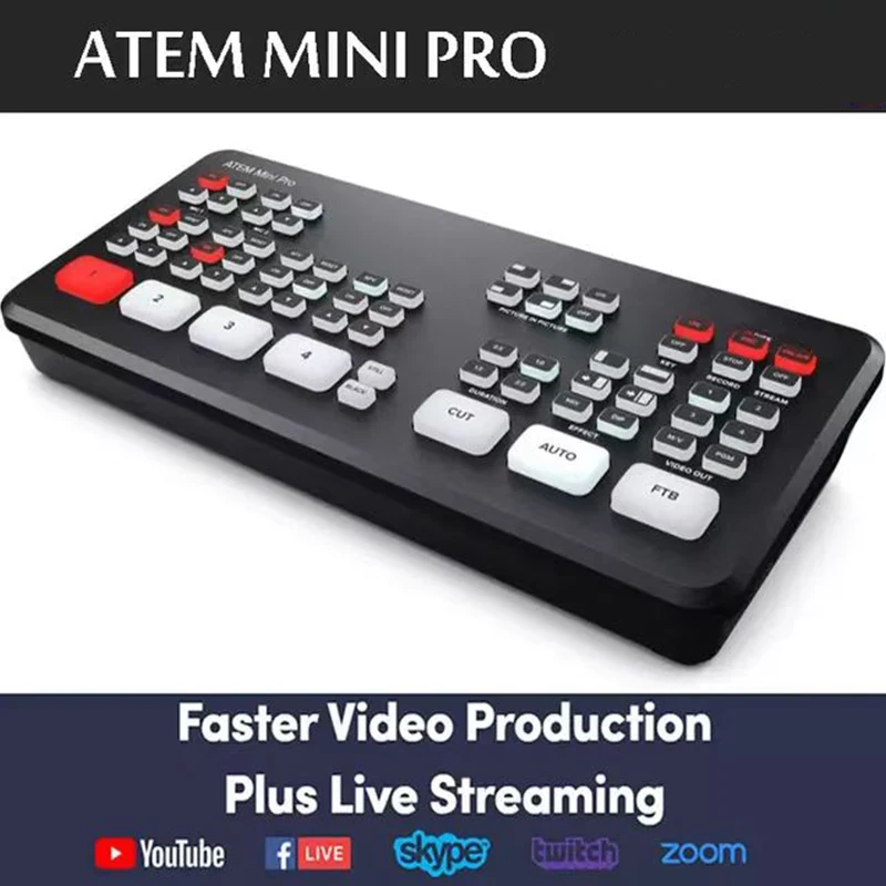 D88 Blackmagic Design ATEM Mini Extreme SWATEMMINICEXT 12V 8 HD-MI INPUT 2 HD/MI video switcher Live streaming audio