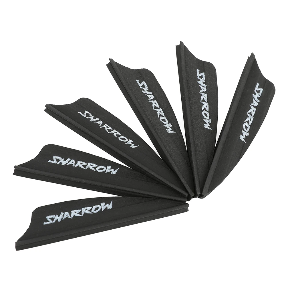 50pcs Air Groove Feather 1.75Inch Arrow Feather Rubber Vanes for Aluminum Carbon Arrows Archery Hunting Shooting Accessories