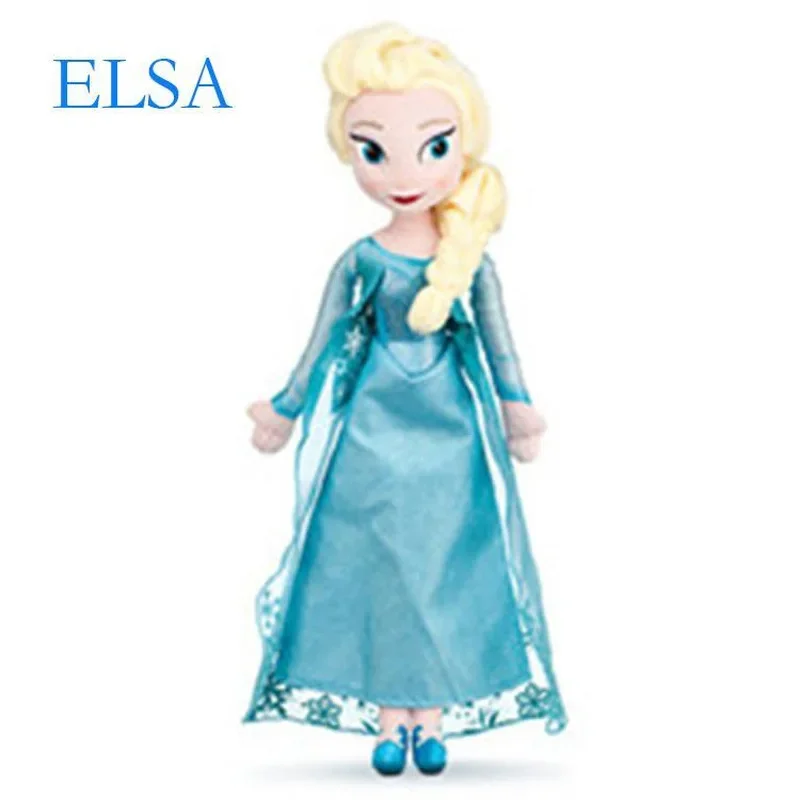 40-50CM Frozen Anna Elsa Dolls Snow Queen Princess Anna Elsa Doll Toys Stuffed Frozen Plush Kids Toys Birthday Christmas Gift