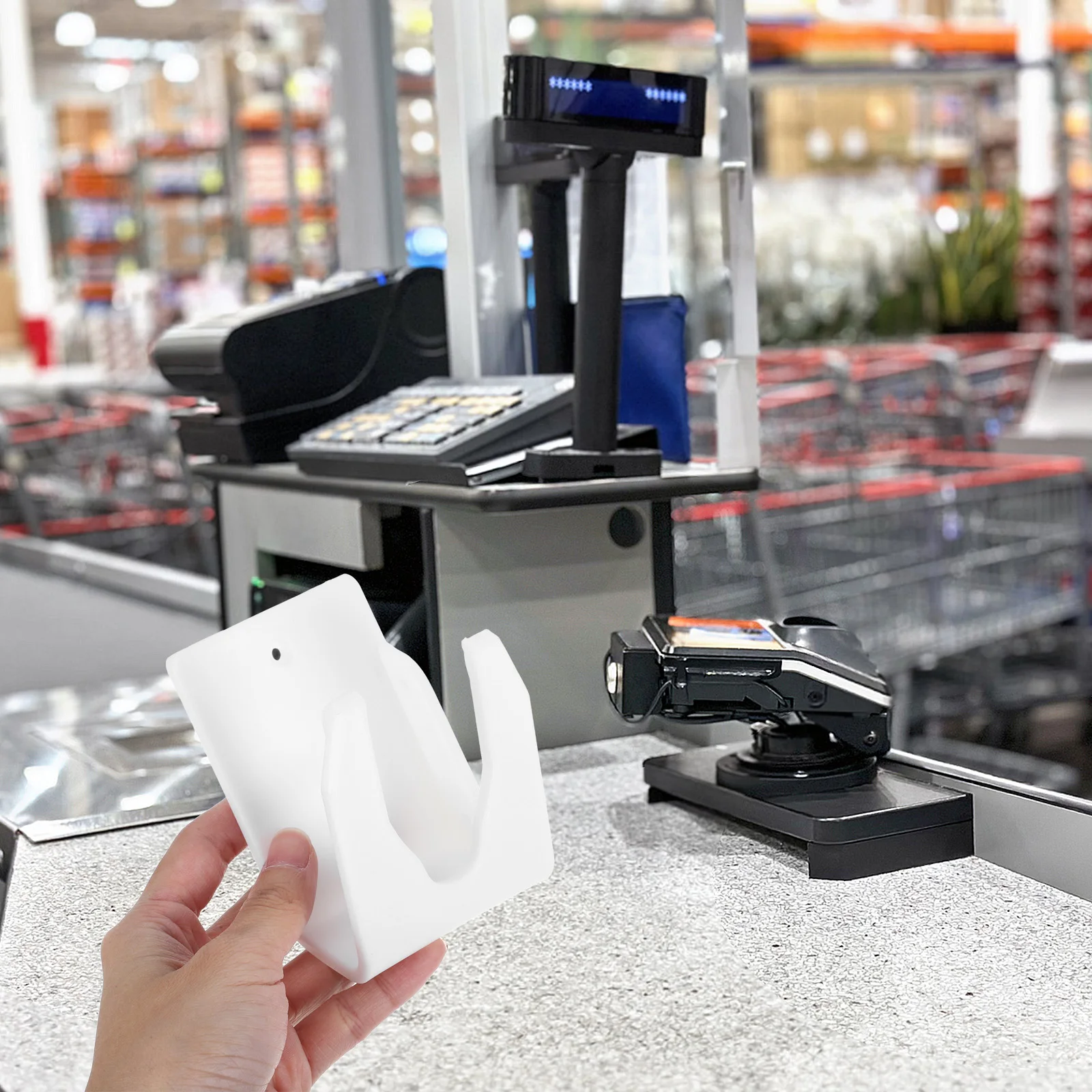 

Barcode Scanner Holder Universal Adjustable Desktop Mount Bracket for Wall Handheld Reader Stable Easy Setup Desk