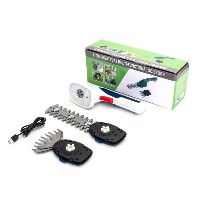 

57QF Cordless Electric Hedge Trimmer 2 in 1 Pruning Shears and Grass Trimmers Rechargeable Battery Powered Lightweight