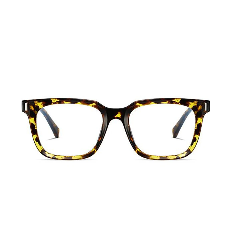 Transparent Tea Frame Square Hyperopia Eyeglasses TR90 Anti Blue Rays Oversized Prescription Spectacles 0 +0.5 +0.75 To +4.0