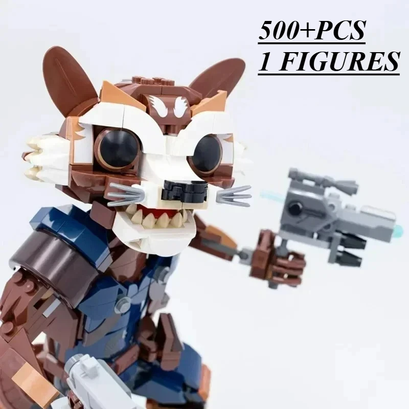 

Конструктор Hot Toys Marvel Avengers: Фигурка Рокета и Бэби Грут, модель ракеты, совместимая с 76282, подарок для детей