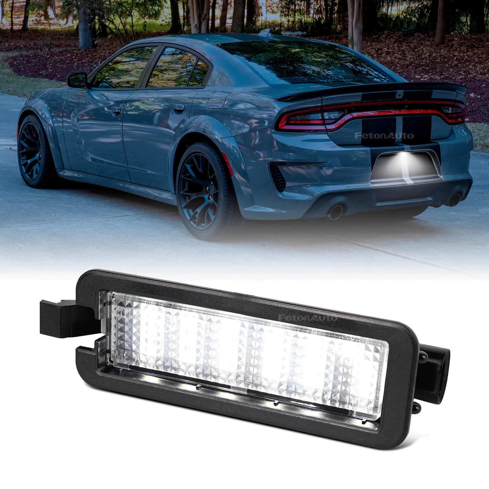 1pc LED White License Plate Light Tag Plate Truck Lamp for Dodge Charger Challenger Chrysler 300 for Jeep Compass