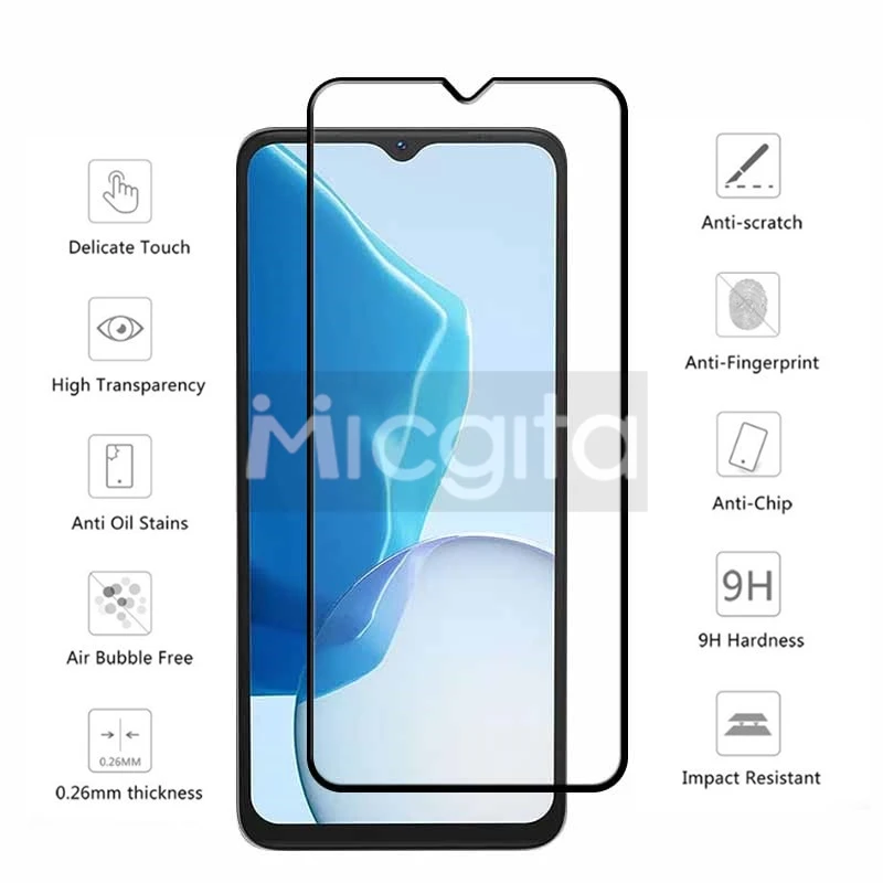 Full Glue Screen Protector For Doogee N55 Pro N55 Plus Smartphone Glass Anti-Scratch 6.56\