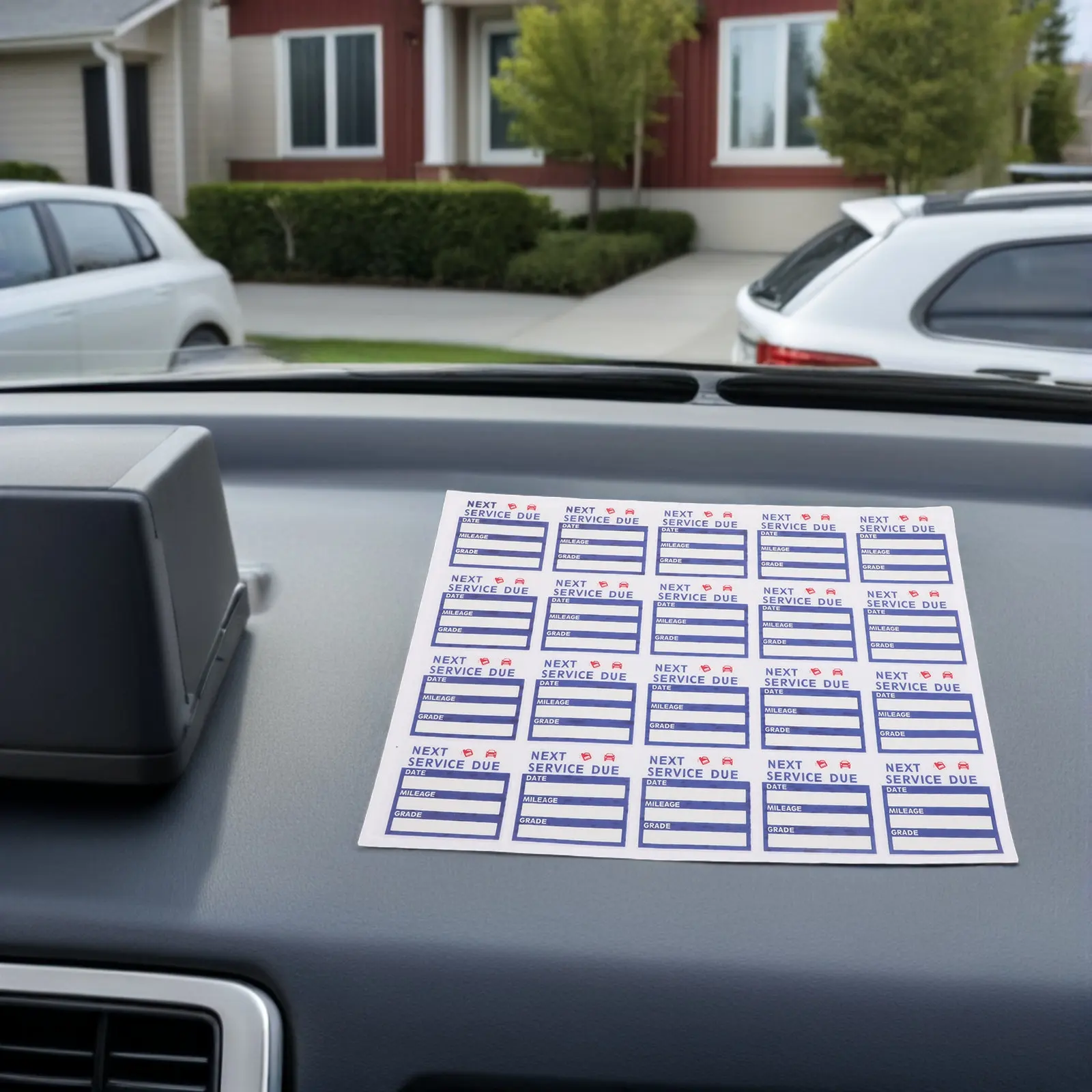 

400Pcs Oil Change Reminder Stickers Static Cling Auto Maintenance Service Due Window Decals for Windshield Vehicle Repair