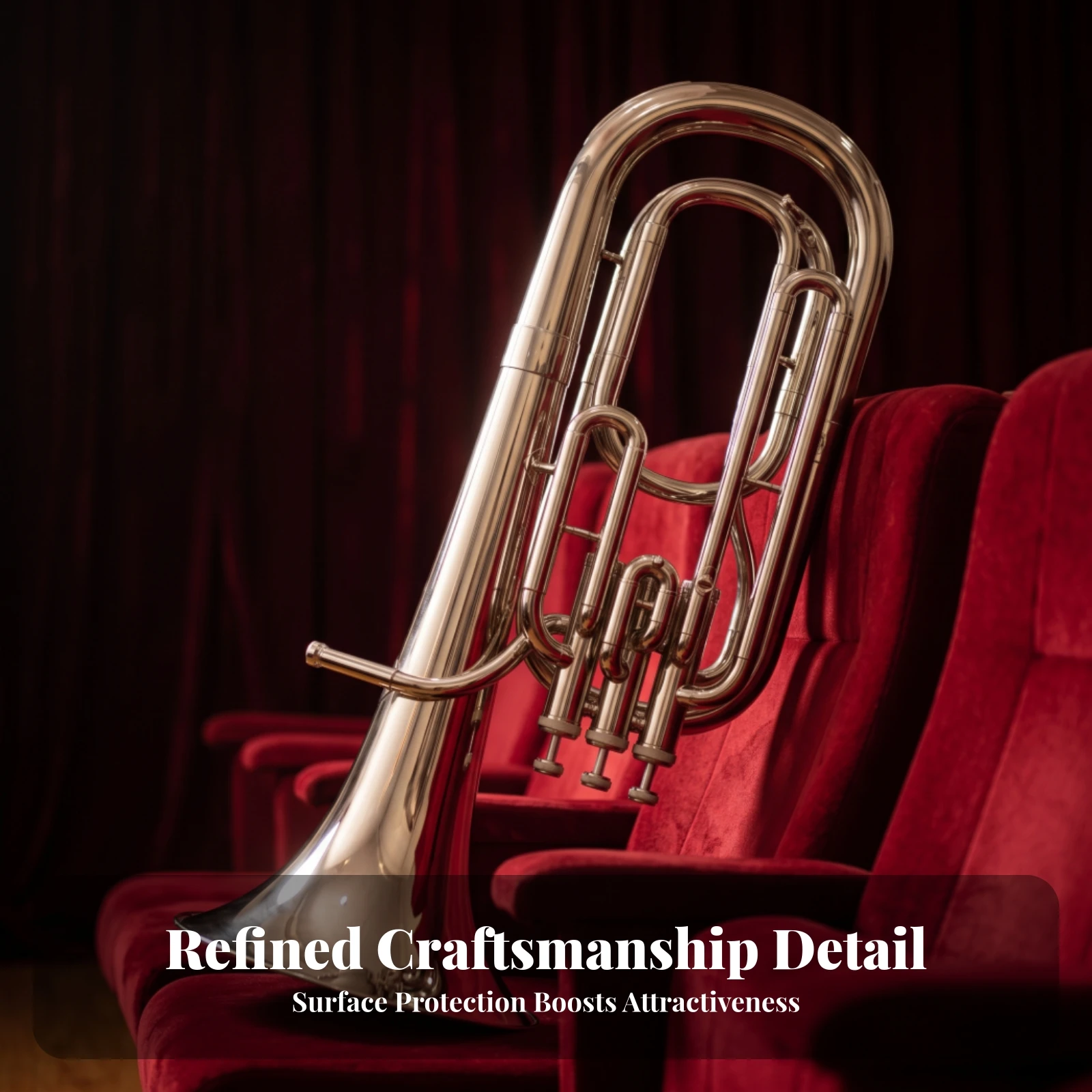 Baritone Cornet Accurate Euphonium Cornet with Carrying Case Compact Brass Instrument Polished for Students, School Bands