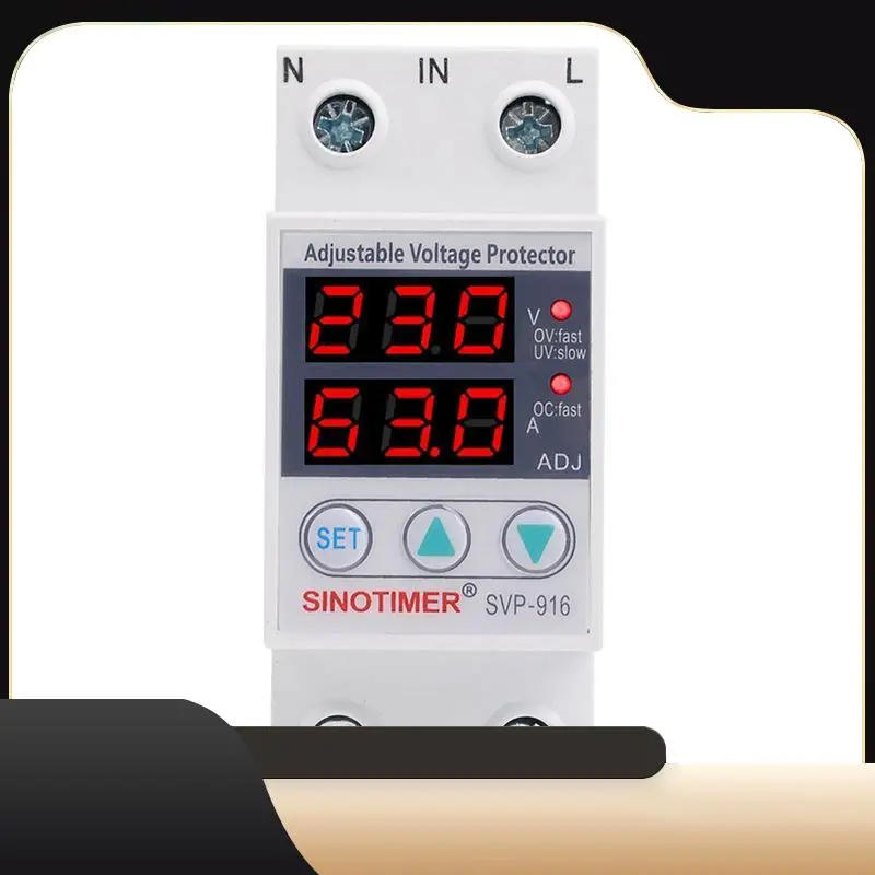 

SINOTIMER домашний сетевой фильтр напряжения с двойным светодиодным дисплеем, сетевой фильтр напряжения с защитой от ограничительного тока-T44C