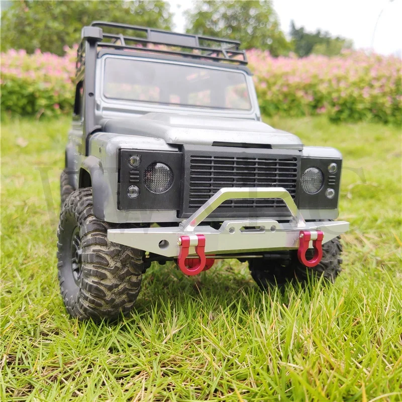 Metal Front Bumper with Winch Fixed for WPL C14 C24 C24-1 1/16 MN D90 FJ40 MN45 MN90 MN99s 1/12 RC Car Upgrade Parts