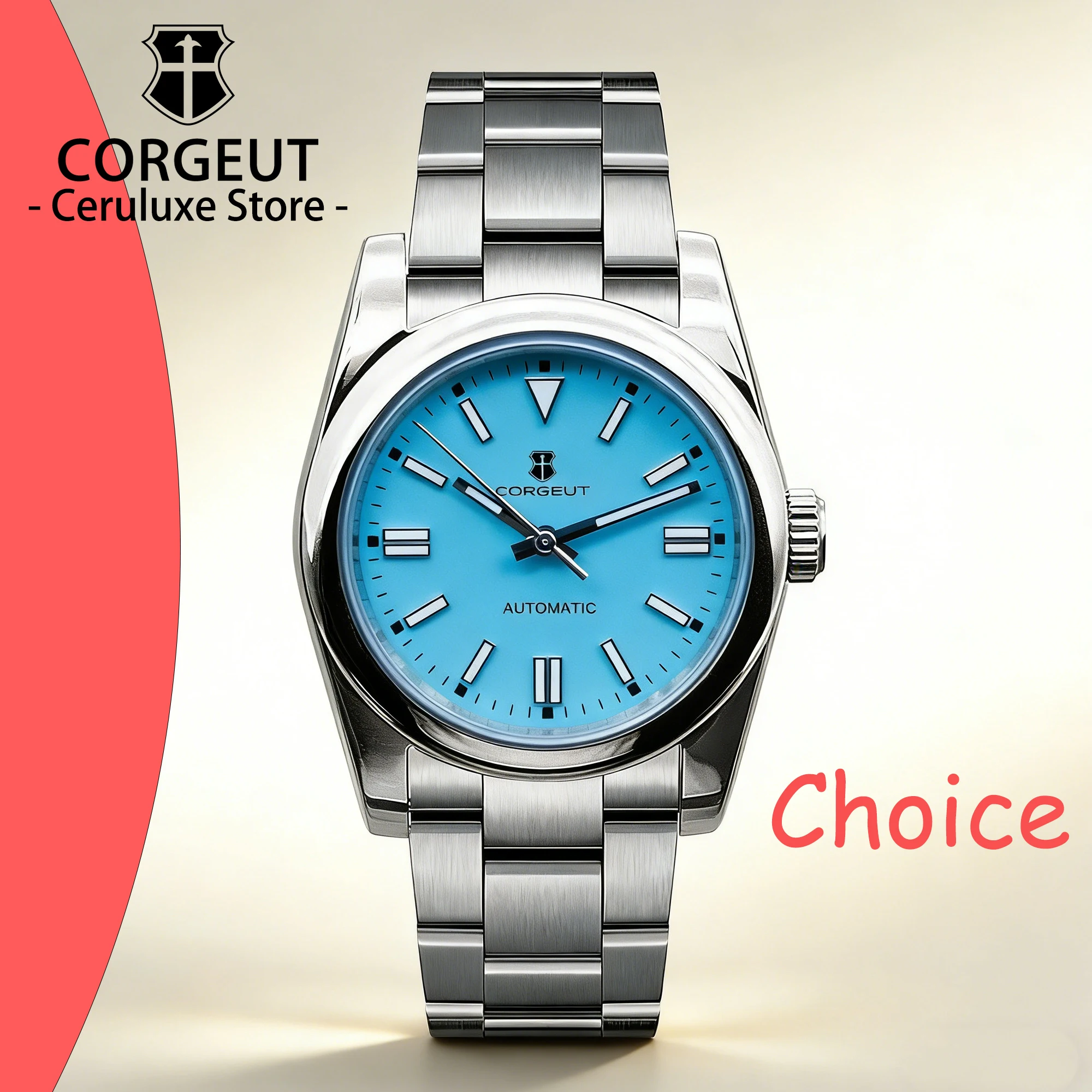 

CORGEUT 36/39mm Men's Watch Luxury Automatic Mechanical relogio masculino Sapphire Glass Luminous waterproof wristwatches