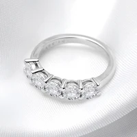 White Gold D Color 4mm Moissanite Ring for Women 1.5CT Stone Match Diamond Wedding Band Bride S925 Sterling Silver GRA - Image 3