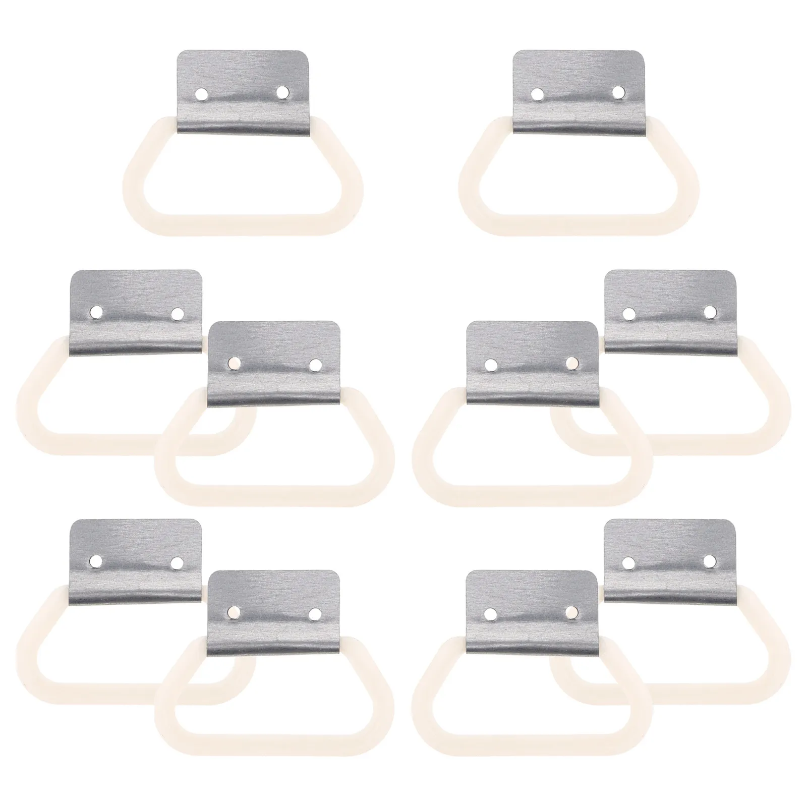 10Pcs Outdoor Trash Can Handle Replacement Heavy Duty Iron Metal Pull Rings for Garbage Bin Bucket Handles Toolbox Chest