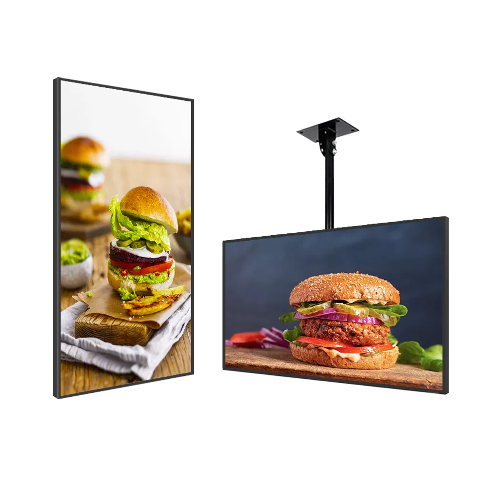 High Brightness Wall Mounted 55 Inch Indoor Lcd Advertising Player Digital Signage And Displays For Shopping Mall