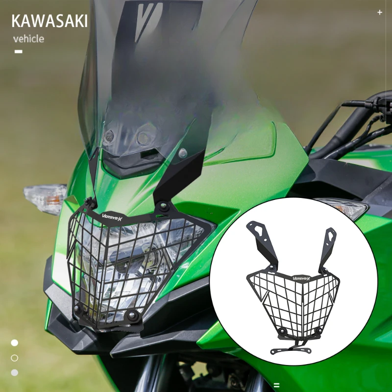 

Motorcycle Headlight Head Light Guard Protector Grille Cover For Kawasaki Versys X300 X250 VERSYS300 VERSYS250 VERSYS 300 250