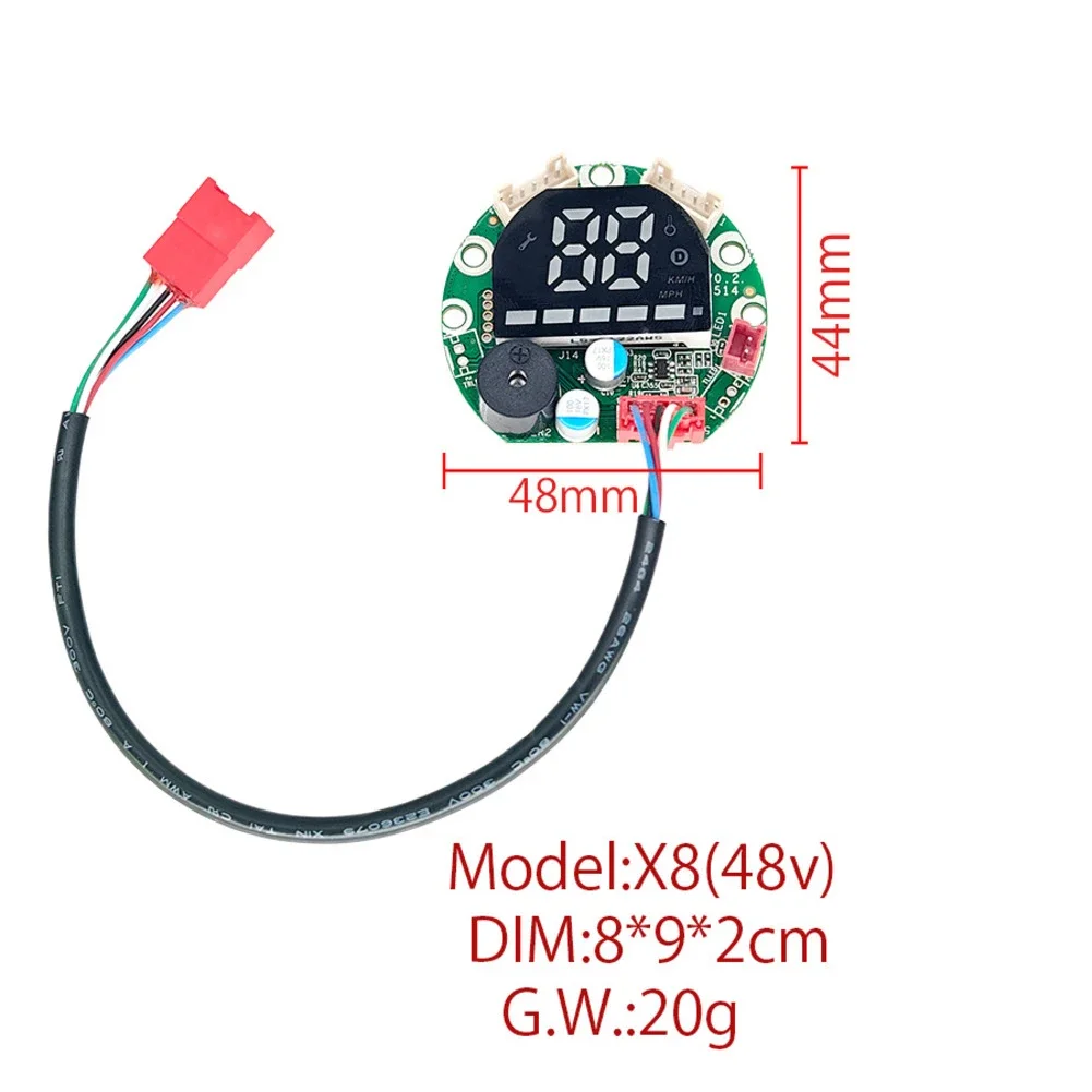 لوحة دوائر لوحة أدوات السكوتر 48 فولت للسكوتر الكهربائي المتوافق مع HX ولماذج X8 من الألومنيوم خفيف الوزن #6