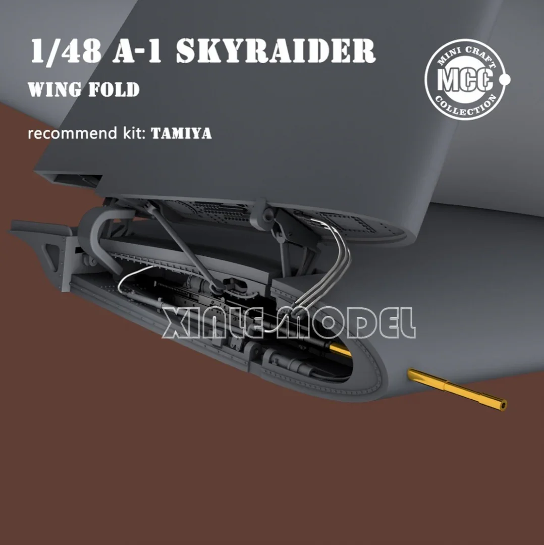 

MCC 3D-принт из смолы 4810 A-1 Skyraider, складное крыло/с металлическими бочками для пистолета с Tamiya 1/48