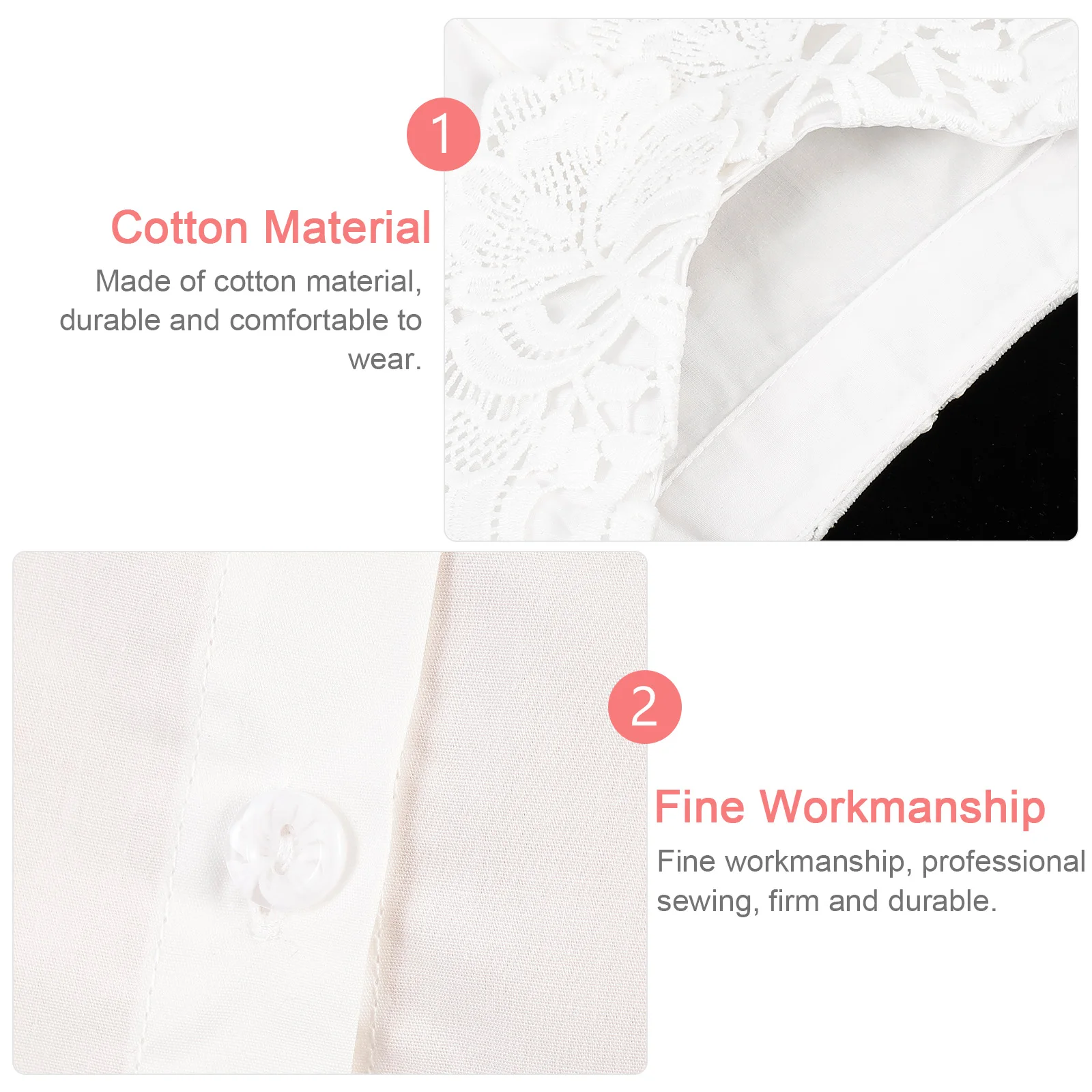 

Fake Women False Autumn Blouse Shirt Winter Sweater Miss Lace Collar Half Fashion Brooch Fake Collar Pin