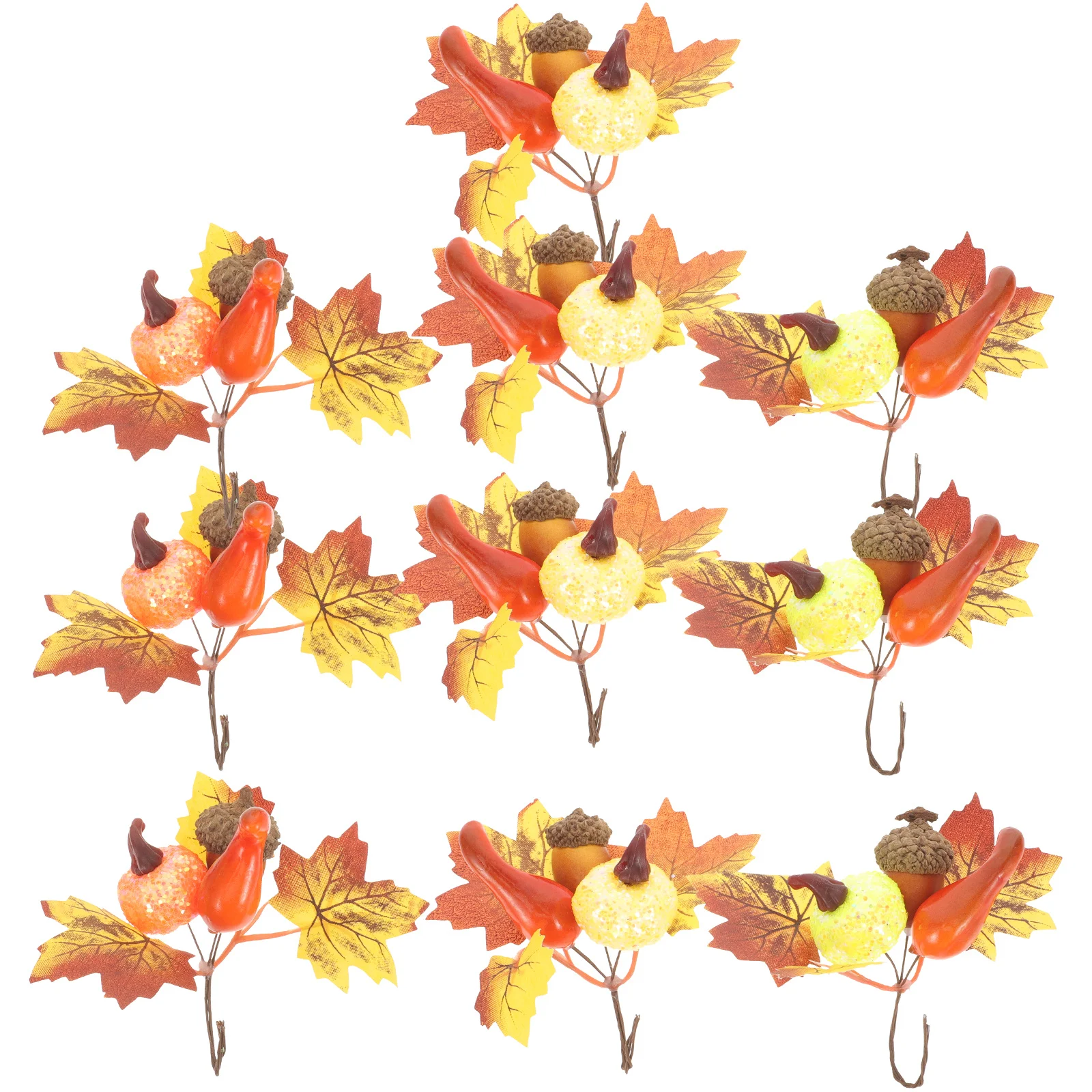 

10Pcs Pumpkin Maple Leaf Decor Realistic Harvest Decoration Thanksgiving Fall Ornament Autumn Decoration Autumn Decor