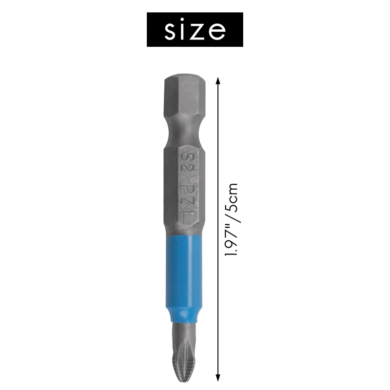 24 ชิ้น Magnetic Anti Slip ไขควง Bits ชุด PH1 PH2 PH3 PZ1 PZ2 PZ3 Impact Driver ชุด Bit 1/4 นิ้ว Hex Shank