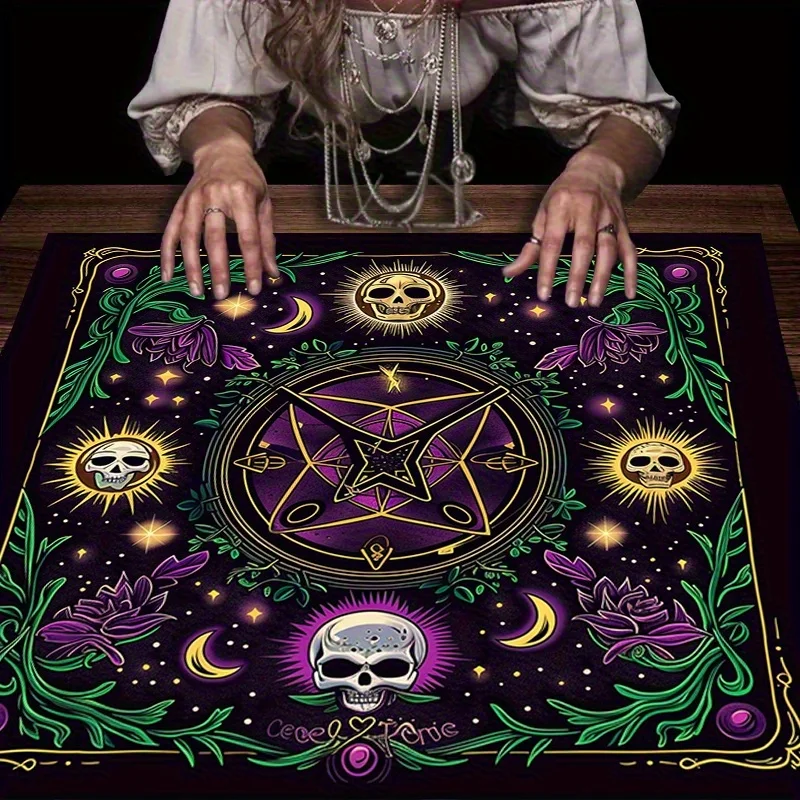 【Shadow Array】Tarot Tablecloth, Durable & Stain-Resistant, Tablecloth for Party Ritual or Home Decor