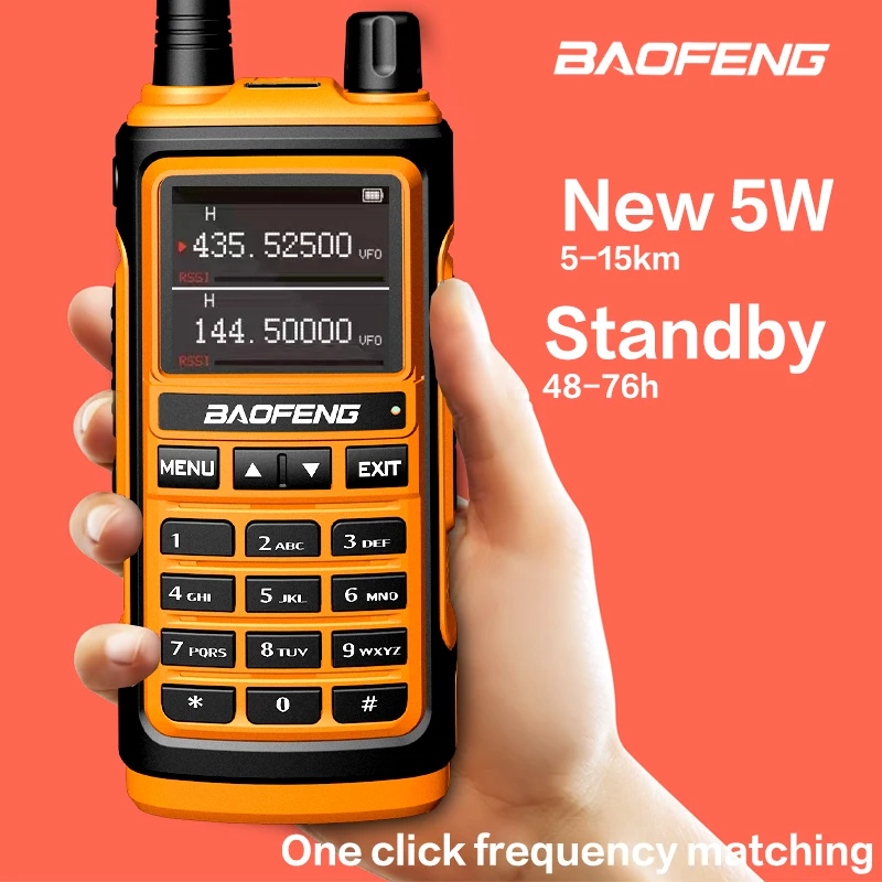 BAOFENG-walkie-talkie de largo alcance, potente transceptor de mano con banda Dual UHF VHF, UV-U17L Ham, Radio bidireccional, UV-5R