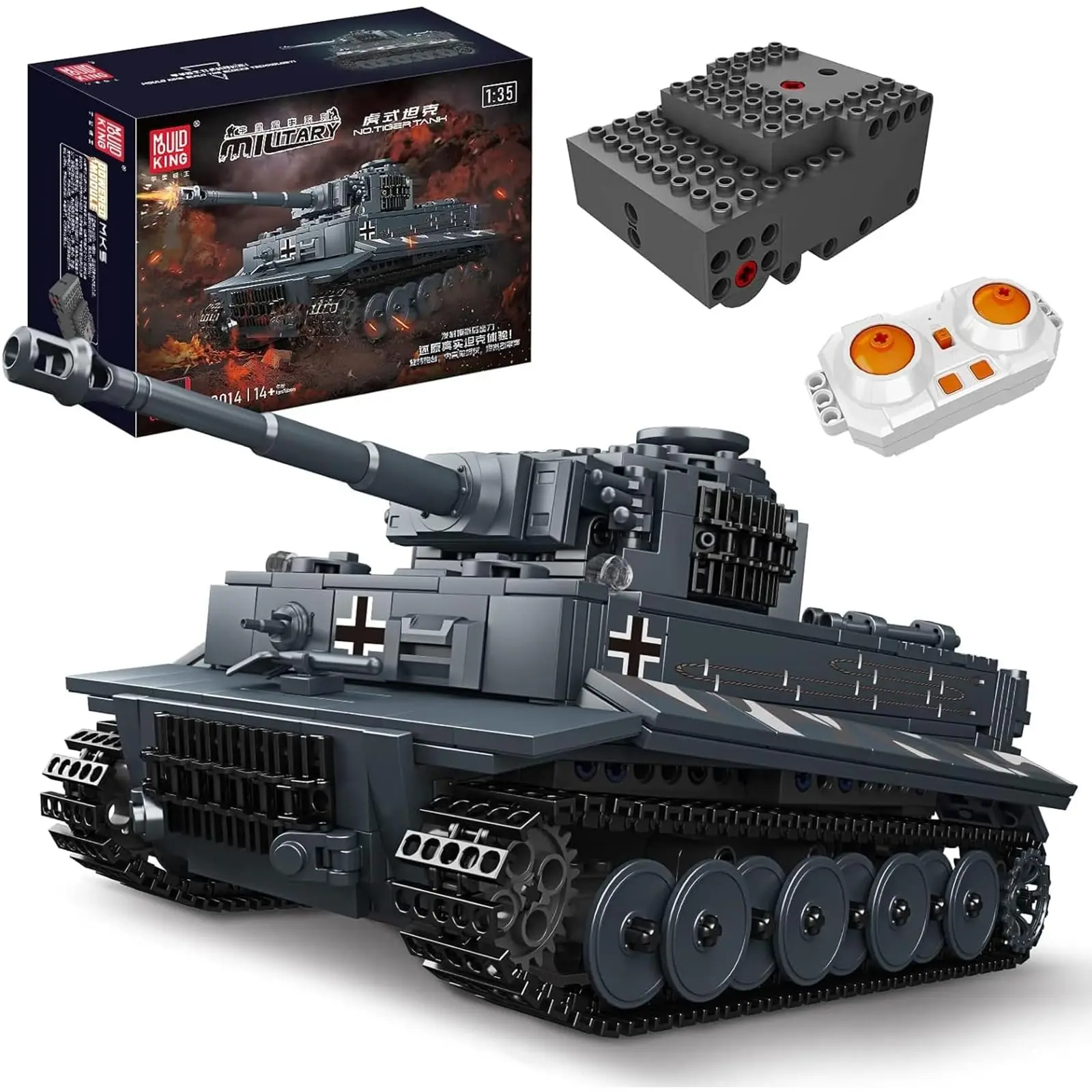 

800PCS Remote APP Control Tiger Tanks Building Blocks Set Military Vehicle Building Kits Adult Collectible Model Toys Boys Gifts