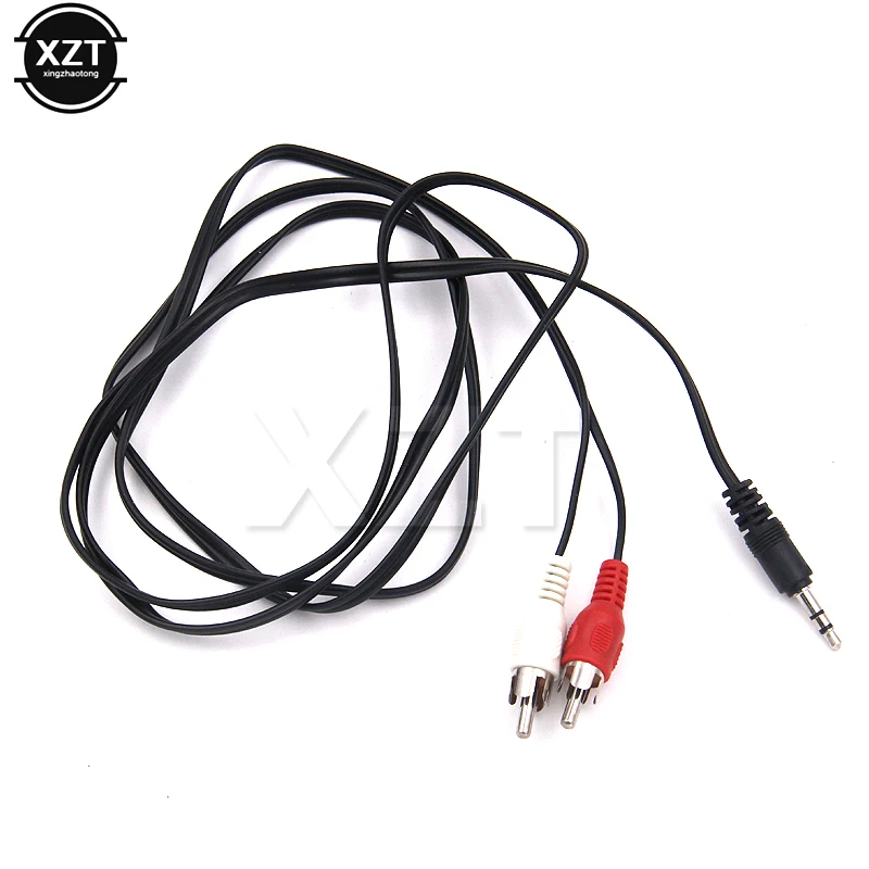 1.2M przewód Aux Audio 3.5mm wtyczka łącze typu Jack do 2 RCA męski kabel Adapter Stereo do telefonów Mp3 dźwięk telewizora głośniki