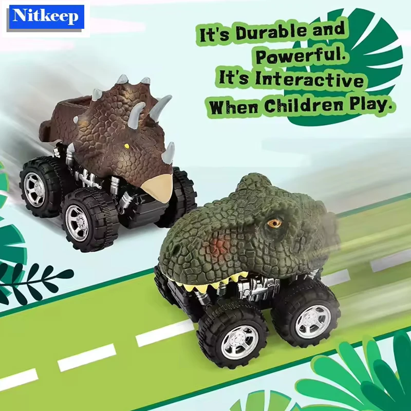 恐竜のおもちゃ プルバックカー ミニモンスタートラック 車のおもちゃセット 子供用 幼児 男の子 女の子 誕生日プレゼント