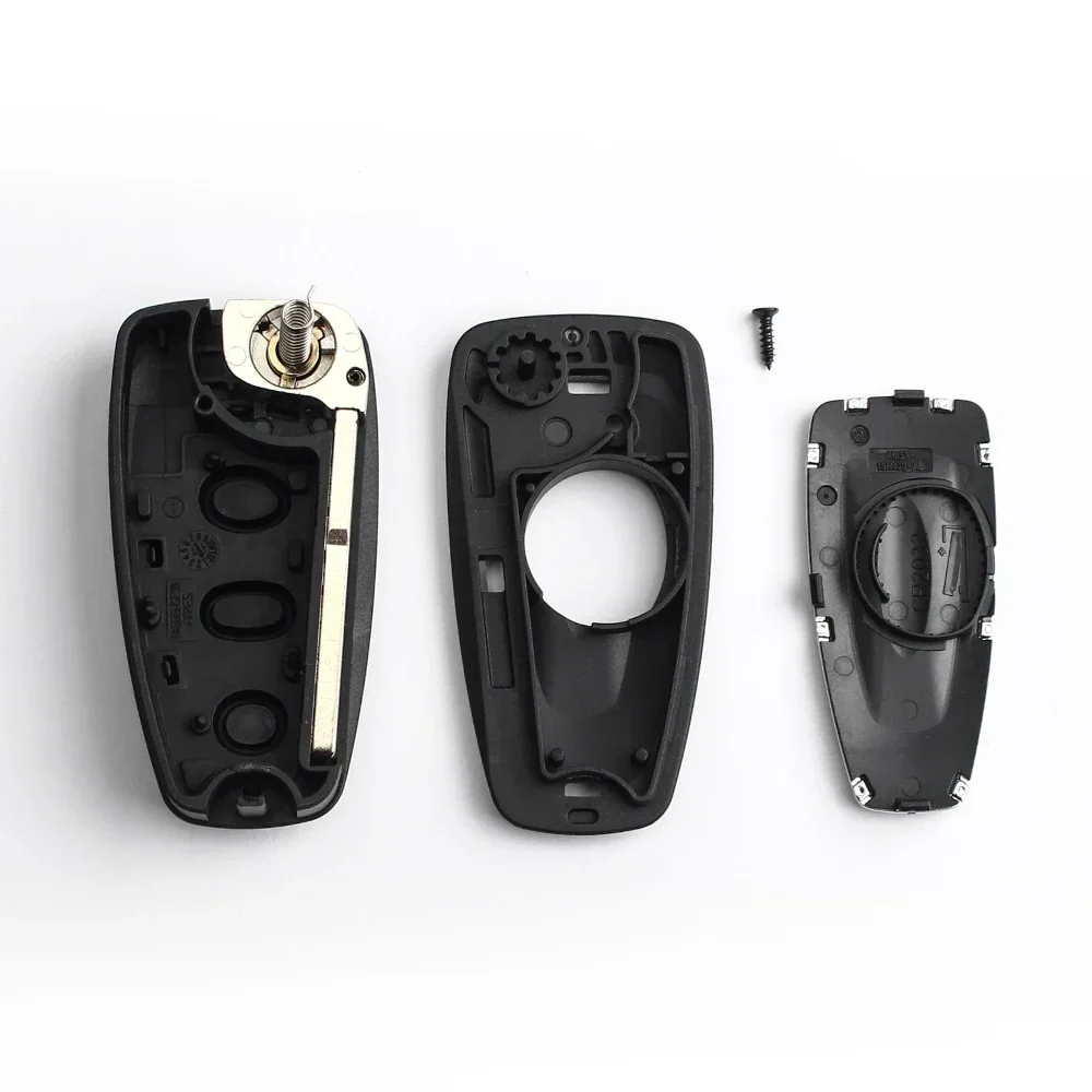 KEYYOU New 3 Buttons For Ford Focus Fiesta 2013 Fob Case with HU101/FO21 Blade Flip Folding Remote Key Shell Fob Case