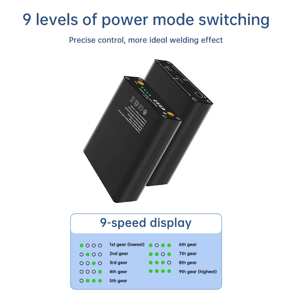18650 Battery 9-Grade Spot Welding Machine+Welding Pen Integrated Portable Spot Welding Machine Set with Adapter DH20 PRO-MINI