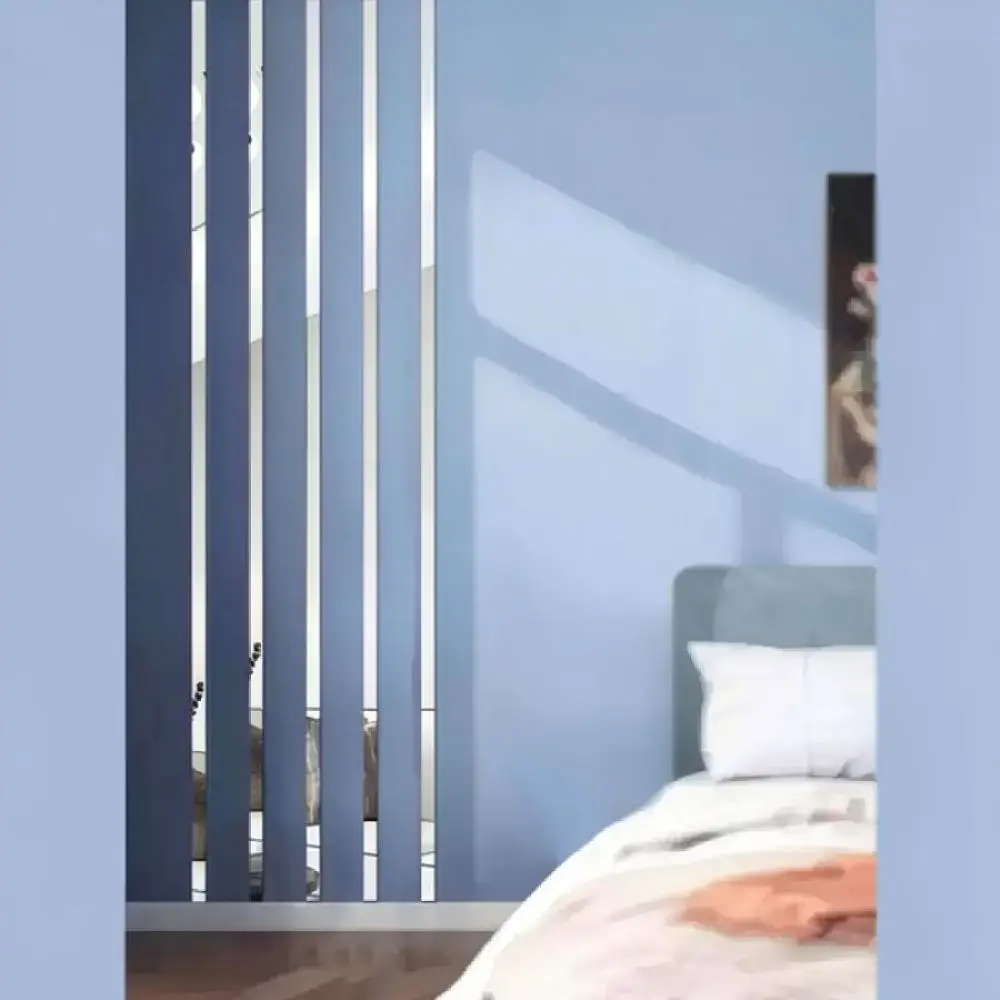 Self Adhesive Acrylic Mirror Strips Minimalist Home Wall Decoration Wall Art Stickers For Bathroom Entrance Hall