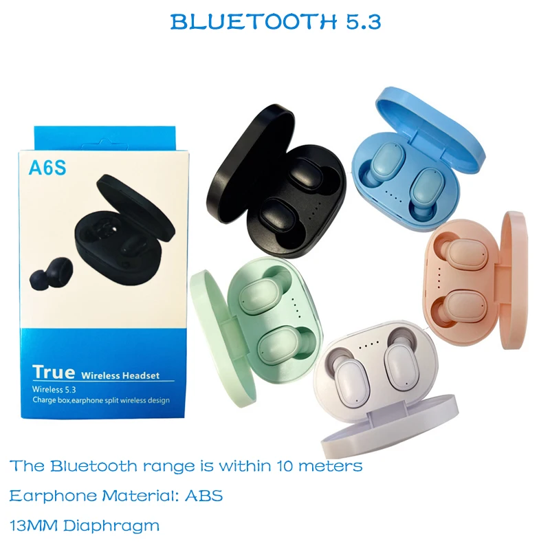 

Button - type Bilateral Stereo TWS Sports Earphones A6S Mini Wireless Bluetooth Earphones 5.3 Business Earphones