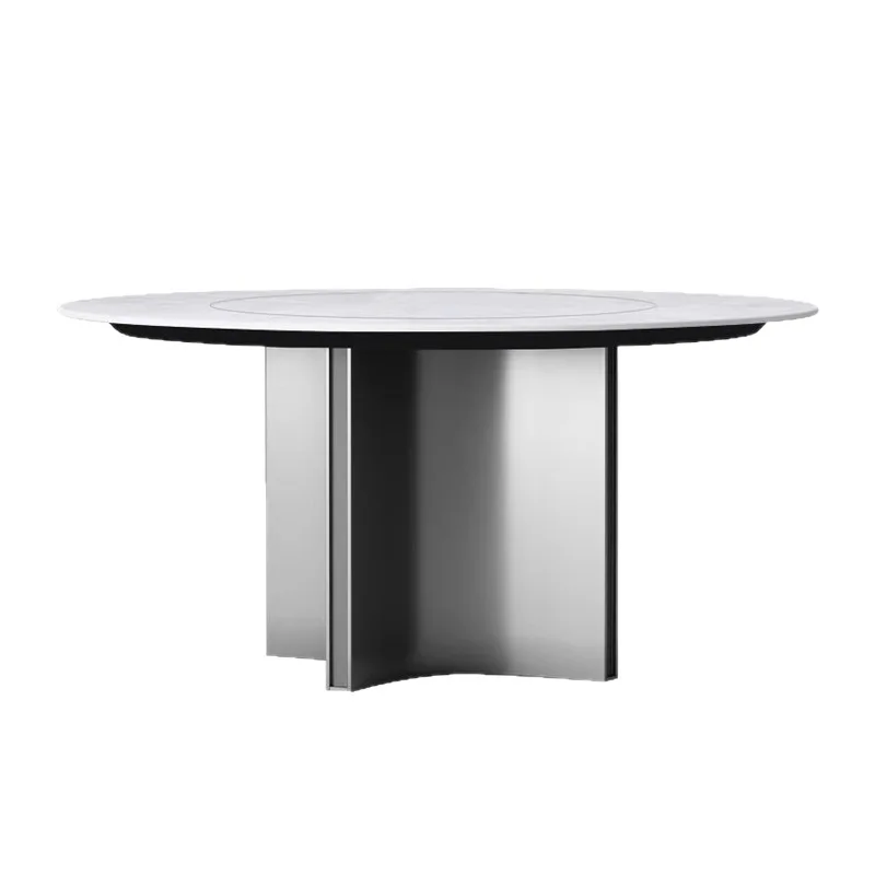 

Modern simplicity, light luxury slate, dining table and chair combination, household living room