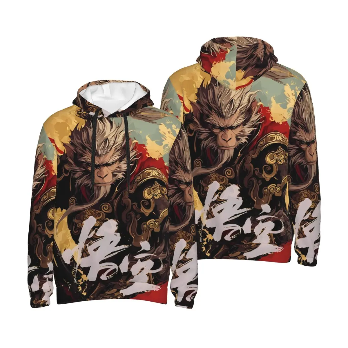

Men Black Myth Wukong Video Game 3D Print Hoodie Hooded Collar Drawstring Hoodies Gaming Pullover Sweatshirts Long Sleeve Shirt