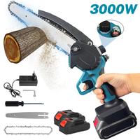 3000W 8 Inch Electric Chainsaw with Ergonomic Anti Slip Handle and Safety Protection for Woodworking Triming Garden Power Tool