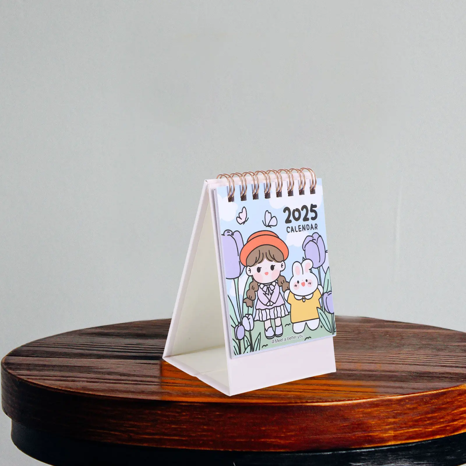 

Mini 2025 Desktop Calendar Portable Flip Calendar Small Stylish Desk Planner Office School Daily Schedule Organizer