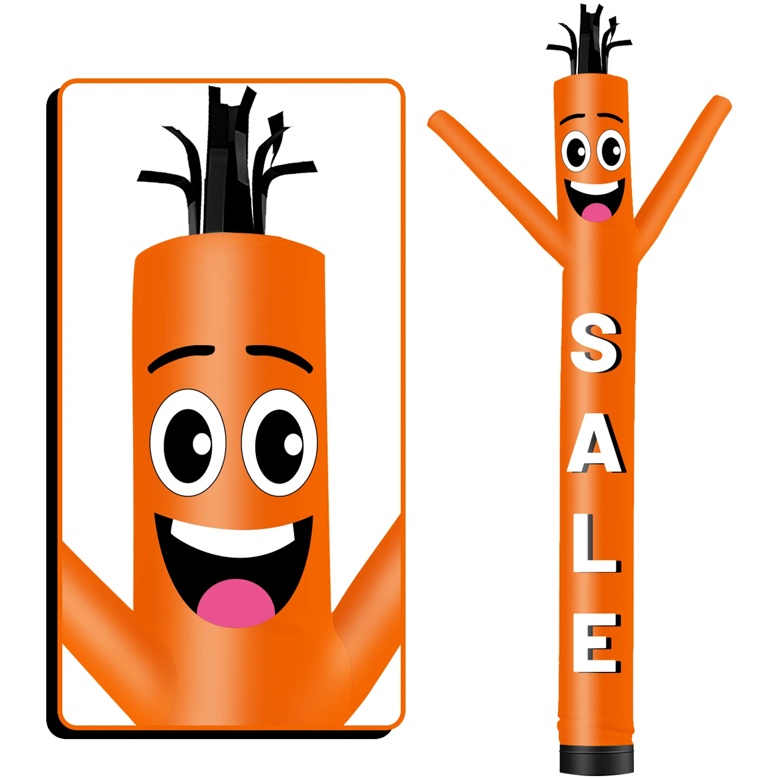 6/10/15/20FT Tall Inflatable Orange Sale Dancing Guy for Outdoor Decoration Advertising(Blower Not Included)