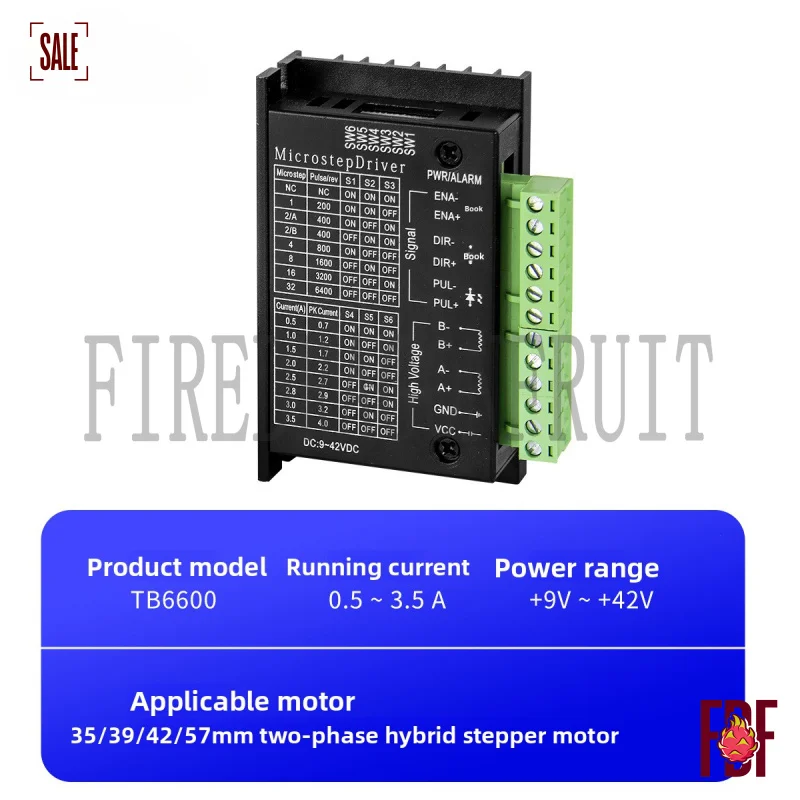 TB6600 4A 32 Microstep Two Phase Automation Equipment Real-Monitoring