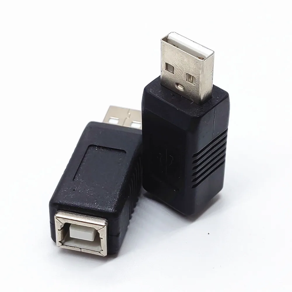 USB 2.0 B Type Connector Adapter, Mini-USB Micro-USB Type-C Male to USB B (MIDI) Female Power and Data Extension Adapter