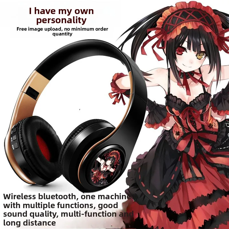 PaoSister Crazy Three Japanese Voice Animation Wireless Bluetooth Headset Headset Two-Dimensional Joan of Arc Dome Girl Game MP3