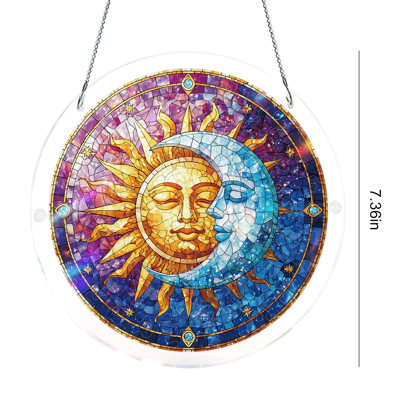 Suncatcher Window Hanging Puzzle Curtain Decoration Sun Catcher Puzzle with Chain for Women Men Mom Birthday Gift Home Decor