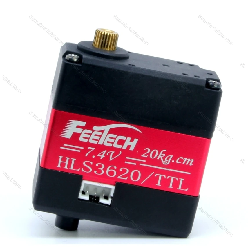 Feetech HLS3620-C001 7.4V 20kgTTLMetal Case Core Motor Force Control Double Shaft Servo for Python Programming Clamp Robot Arm