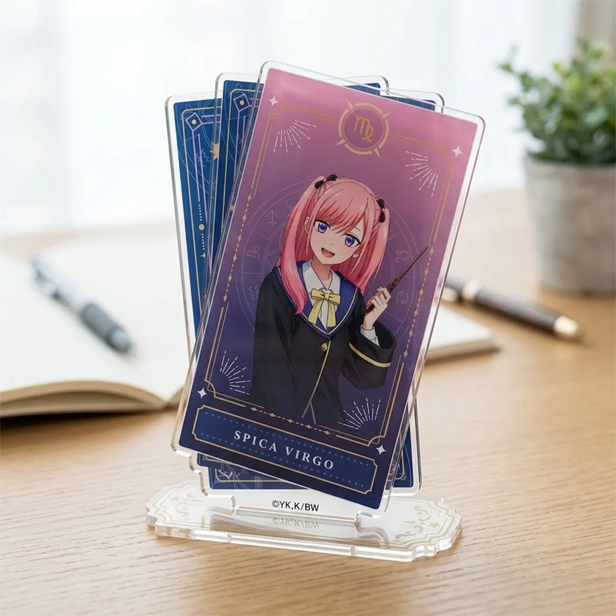 Anime Black Cat Witch Classroom 15cm Cute Acrylic Stand Cat Wit Halloween Gift Window Side Shelf Fantasy Desk Decor keychain