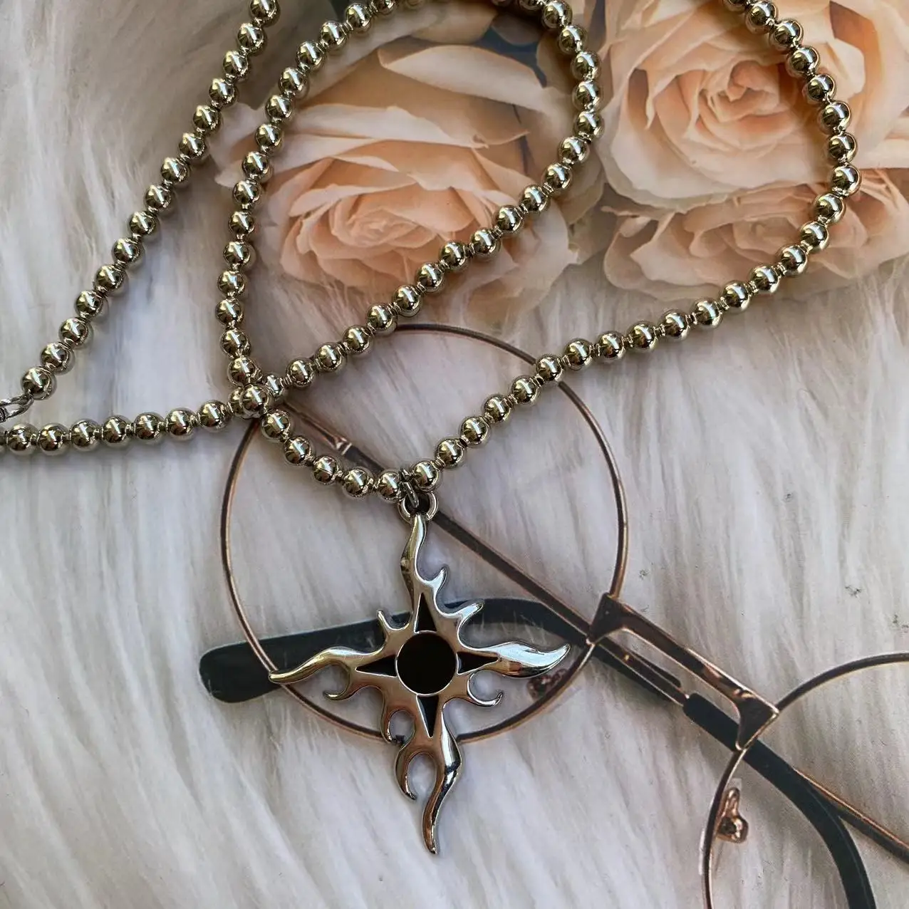Hip Hop Necklace Japanese Element Design Stainless Steel Necklace Men and Women Trend Cool Street Punk Necklace - Image 2
